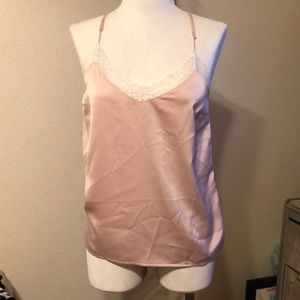 Pink Gibson lace cami blouse